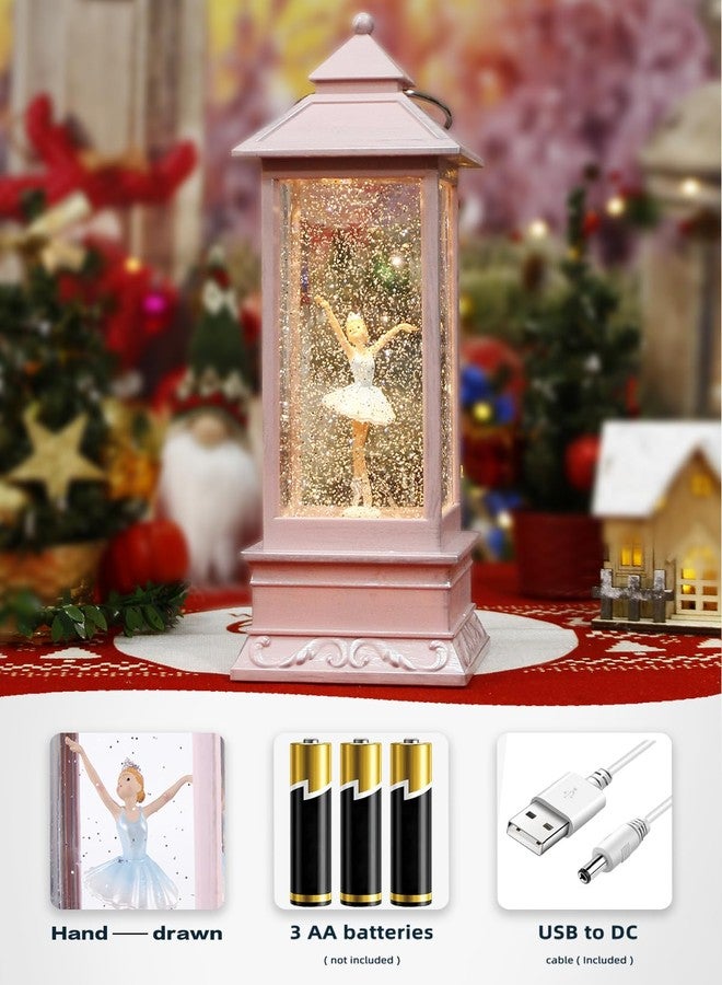 PEATOP كرات ثلجية لعيد الميلاد مقاس 11 بوصة، هدية مثالية للفتيات راقصات الباليه، كرة ثلجية موسيقية على شكل راقصة باليه، زينة عيد الميلاد، إضاءة، مؤقت 6 ساعات، صندوق موسيقي لامع، ديكور منزلي احتفالي - Image 2